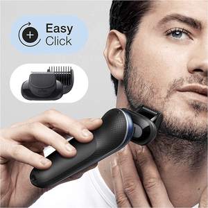 Tondeuse corporelle électrique à triple lame, étanche IPX7, rasoir rotatif lavable avec fonction de sécurité et têtes de rechange - Product Image 6