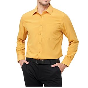 Camisa de negocios informal de manga larga para hombre de alta calidad, ropa cómoda y elegante en tela transpirable de ajuste clásico - Product Image 1