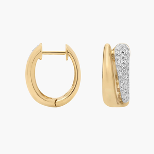 Clásico elegante brillante 10K oro Moissanite diamante aro pendientes de moda todos los días y regalo de boda para mujeres - Product Image 3