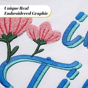 Sudadera con Capucha Extra Grande Y2K Personalizada de Alta Calidad para Mujer, Sudadera Informal Lavada con Efecto Desgastado, Gráfico Bordado en 3D, Otoño Invierno - Product Image 2