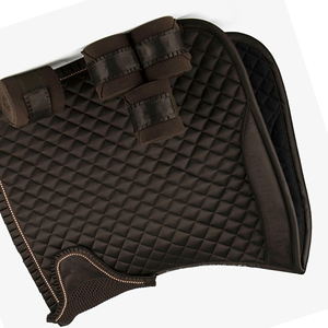 Ensemble de tapis de selle pour cheval personnalisé de qualité supérieure Confort Protection avec masque anti-mouches Bandages Doublure en coton Remplissage - Équipement équestre - Product Image 6