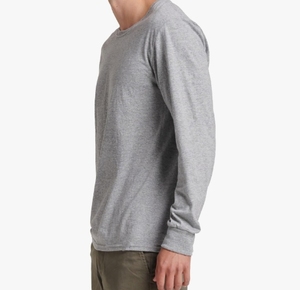 <b>Tshirts</b> for Men Cotton Blend <b>Long</b> Sleeve Tees Moisture Wicking Odor Protection Wholesale New Design Cotton Tee - Product Image 3