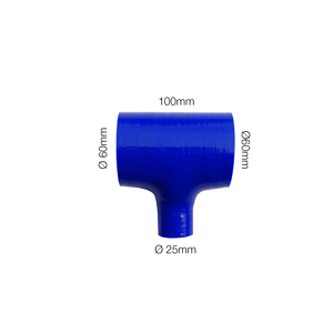 Tubo de conexión azul de 100 mm/25 mm de diámetro interior y 60 mm de diámetro exterior. - Product Image 3