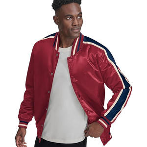 แจ็กเก็ตผ้าซาตินสำหรับผู้ชายเสื้อแจ็กเก็ตผ้าซาตินทีมโรงเรียนปักโลโก้แบรนด์ตามสั่ง - Product Image 6