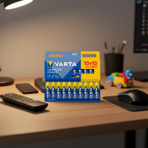 Piles alcalines bleues AA LONGLIFE POWER avec câble, 20 pièces, 04906 121 790 - Product Image 3