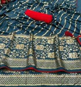 ผ้าดอลล่าผ้าไหมพรีเมี่ยมพิมพ์ลายฟอยส์ผ้าไหมอินเดียทันสมัยล่าสุดอินเทรนด์พิเศษอินเดียสำหรับงานเลี้ยงเจ้าสาว - Product Image 5