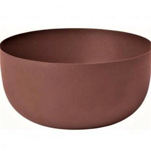 Cuenco de Metal resistente de diseño moderno, técnica personalizada, revestimiento de polvo marrón exterior para servir alimentos, vajilla decorativa para frutas - Product Image 1