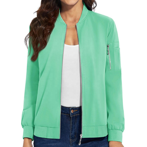 4 bolsillos cortavientos Streetwear Chaqueta ligera mujer Biker Bomber chaqueta con Señoras prendas de vestir abrigos de trabajo chaqueta Bomber - Product Image 3