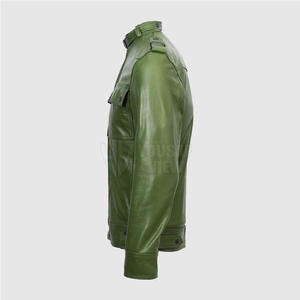 Chaqueta de Cuero Personalizada Informal para Adultos, Chaqueta de Cuero Ligera para Hombre, Último Estilo, en Venta, la Mejor Calidad a Bajo Precio con OEM - Product Image 4