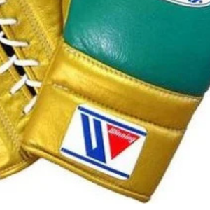 Winning <b>Lace</b> Up Boxing <b>Gloves</b> Green Gold Genuine Leather Professional Fight <b>Gloves</b> for Training Sparring Gym Use 8oz 10oz 12oz - Product Image 6