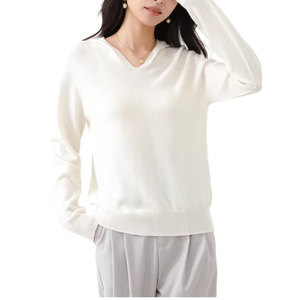 Pull à capuche pour femmes OEM Ensembles de pulls tricotés pour femmes Pull en laine Pulls à capuche pour femmes - Product Image 4