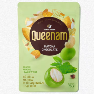 Al por mayor OEM personalización aperitivos HALAL gragea Matcha Chocolate recubierto almendra anacardos dulces aperitivos comida 75G - Product Image 1