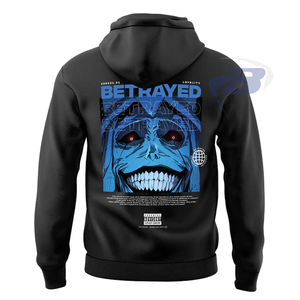 Sweat à capuche unisexe coupe classique, pull d'hiver en polaire, streetwear, motifs sombres, personnalisable avec n'importe quel logo, 100% coton - Product Image 2