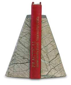 Porte-livres en marbre onyx moderne de luxe, accessoires décoratifs pour la maison et le bureau, élégant support de livres en pierre lourde - Product Image 5