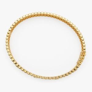 Bracelet jonc fantaisie en argent Sterling moderne et élégant Zircon Style ethnique Bracelets à maillons fins certifiés IGI Stonewels - Product Image 4