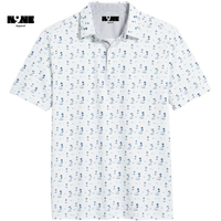 Camiseta Casual de Alta Calidad para Hombre, Corte Ajustado, Talla Personalizada, Transpirable, para Golf, con Estampado de Leopardo, Tejido de Punto Comprimido
