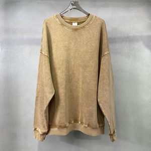 Logo personnalisé Sweat-shirt à col rond en coton de haute qualité lavé à l'acide Sweat-shirt à manches longues vierge pour hommes - Product Image 1