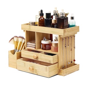 Mangowood <b>Makeup</b> Organizer Cosmetic Jewelry <b>Storage</b> Organizer Multi-Function Make up Box Stand <b>for</b> Vanity, Desk, Bathroom - Product Image 1