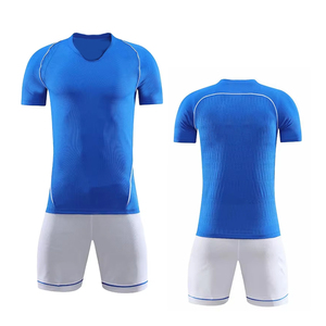 Vêtements de sport d'entraînement de football en polyester 100% bleu élégant pour adultes Maillots France - Product Image 1