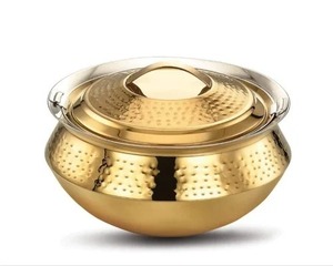 Casserole ronde en métal de haute capacité de qualité alimentaire conçue pour les repas de fête avec une esthétique et une durabilité antiques - Product Image 3