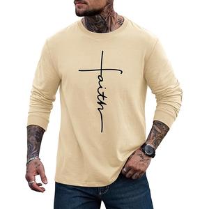 Sweat-shirt en molleton français pour homme, taille plus, à manches longues, col en biais, imprimé, confortable, imperméable, service OEM en gros - Product Image 1