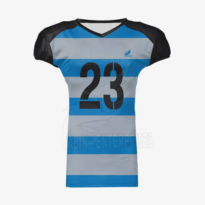 Maillot de volley-ball rayé pour femme, col en V, manches courtes, évacuation de l'humidité, coupe ajustée, vêtement de sport, numéro 23, impression sublimée - Product Image 1