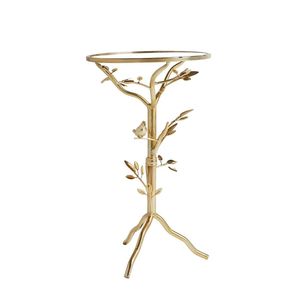 Table en laiton au look vintage, idéale pour les maisons au style classique, offrant un charme exceptionnel et une durabilité durable. - Product Image 1