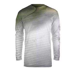 Venta al por mayor de sublimación personalizada de manga larga transpirable hombre poliéster Spandex de secado rápido protección solar-UV camisas de pesca - Product Image 5