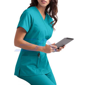 Último Diseño en Blusas Cruzadas para Mujer, Blusas Médicas Ligeras, Cómodas, de Alta Calidad y Personalizables, Más Vendidas - Product Image 3