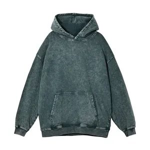 custom made pullover acid wash hoodies top quality customized decoration quick dry breathable acid wash hoodies with custom logo