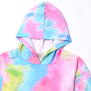 ชุดเสื้อฮู้ดมัดย้อมผ้าฝ้าย100% ใส่ได้ทั้งชายและหญิงผ้านุ่มสบายพิมพ์โลโก้ได้ตามต้องการสำหรับชุดลำลองชุดกีฬาลดราคาจำนวนมาก - Product Image 3