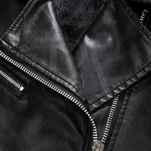 Veste de motard haut de gamme élégante et durable pour homme, tailles et couleurs personnalisées, col montant en cuir véritable pour l'automne et l'hiver - Product Image 6