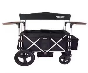 Carrito Plegable de 4 Plazas con Toldo y Mango de Empuje y Arrastre, Carrito Utilitario Resistente para Niños - Product Image 1