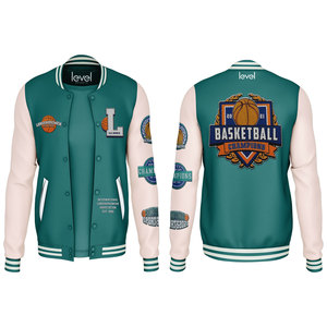 Vestes Versity College pour hommes grande taille vestes universitaires vierges en gros veste universitaire Letterman unie avec logo personnalisé pour hommes 2022 - Product Image 3