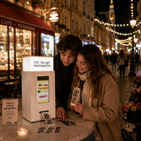 Imprimante photo instantanée à écran tactile avec logo personnalisé pour les fêtes d'anniversaire des enfants, machine de photomaton capable de prendre des photos couleur