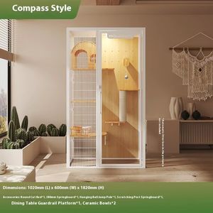 Villa <span class=keywords><strong>pour</strong></span> <span class=keywords><strong>chat</strong></span> en bois au design moderne, mobilier de luxe <span class=keywords><strong>pour</strong></span> animaux de compagnie avec coussin, cage intérieure <span class=keywords><strong>pour</strong></span> <span class=keywords><strong>chat</strong></span>, décoration de salon - Product Image 4