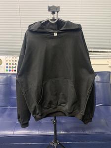 Fabricant Vente en gros Vêtements de rue personnalisés pour hommes, sweats à capuche unis surdimensionnés 400 g/m², poids lourd 100% coton, livraison DDP - Product Image 3