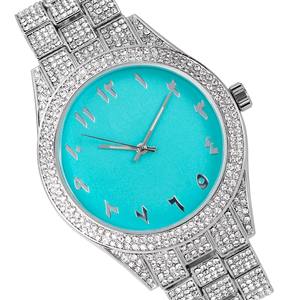 Reloj de diamantes de lujo para mujer con acabado en oro rosa y hermosas piedras de cristal para uso diario a los mejores precios - Product Image 2