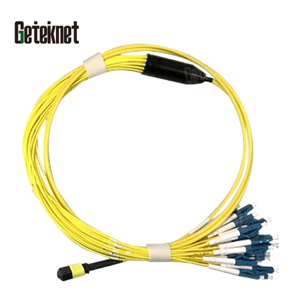 Cable de Conexión de Fibra Óptica GETEKnet OEM MTP MPO de 8, 12 y 24 Núcleos OM3 OM4 <span class=keywords><strong>OM5</strong></span> Macho/Hembra, MPO a LC Uniboot LSZH, Certificado CE/ROHS - Product Image 2