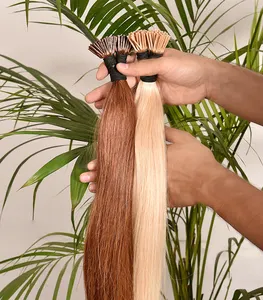 Extensión de cabello de queratina de doble estirado Premium ITIPS en colores europeos de tendencia a precios al por mayor