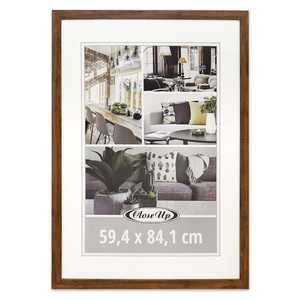 Cadre d'affiche en bois de chêne foncé de style classique 59,4 x 84 cm DIN A1, cadre photo créatif à suspendre pour usage domestique avec façade en verre - Product Image 1