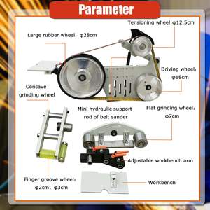 Pulidora de cinta de 2x72 pulgadas para fabricación de cuchillos, pulidora de metal de banco de 3 ángulos, afilador de ruedas abrasivas para máquinas de pulido multiángulo - Product Image 6