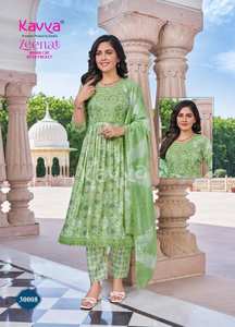 Collection en gros de vêtements de fête décontractés indiens pakistanais Capsule Foil Printed Kurti Bottom Dupatta Tarifs réduits! - Product Image 4