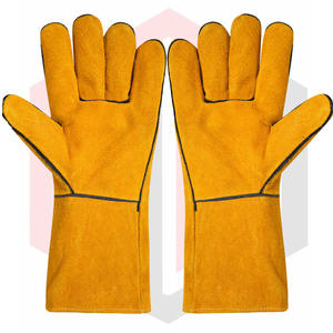 Gants de travail en cuir de vachette de 14 pouces d'excellente qualité Gants de sécurité résistants aux coupures Tig Welding - Product Image 4