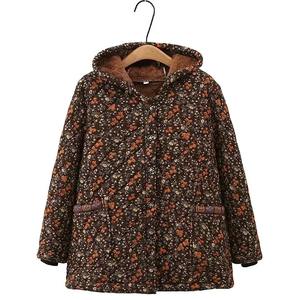 Femmes hiver chaud mi-long mince à capuche fermeture éclair Parkas à manches longues rembourré bouffée veste couleur unie fait peau de mouton coton - Product Image 4