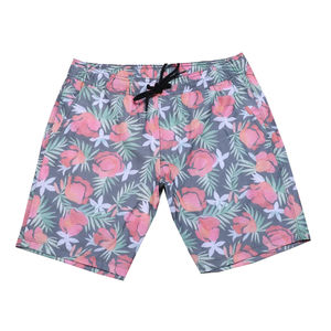 Pantalones cortos de playa elásticos informales de cintura baja a la moda para hombre, pantalones cortos deportivos de poliéster con patrón sólido y logotipo personalizado, transpirables, de secado rápido - Product Image 3