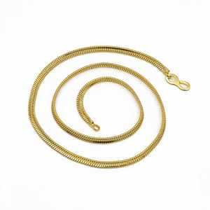 Wholesale 14K 18K 24K Micro Gold Plated <b>Snake</b> Link <b>Chain</b> <b>Necklaces</b>, Modern <b>Chain</b> Design, <b>Snake</b> Style <b>Chain</b>, Brass Fashion <b>Chain</b>. - Product Image 1