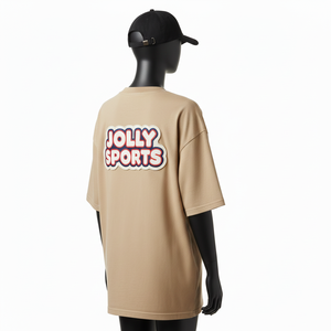 Women Oversize T Shirt Premium Single Jersey Cotton <b>Neutral</b> Tone Streetwear Custom Logo Women Oversized 100% Cotton T-Shirt - Product Image 5