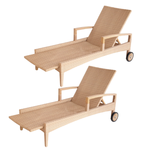 Simple Modern Design Rattan Sun Lounger Sunbed <b>For</b> Swimming Pool and Outdoor High Quality Sun Loungers From Indonesia - Product Image 2