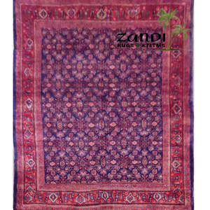 Sirdjan Semi Antique Hand Knotted Persian Tabriz Rugs, Traditional Floral, Natural Vegetable <b>Dyes</b>, <b>Wool</b>, Red, 12'4 X 9'6, - Product Image 1